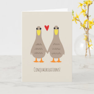 Tarjeta Felicidades Bodas Patos de Amor Felicitaciones Nov