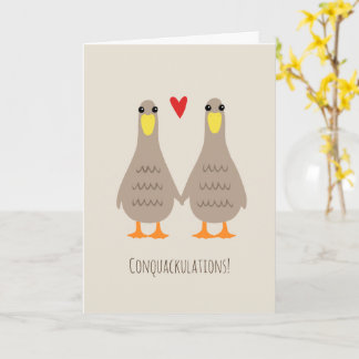 Tarjeta Felicidades Bodas Patos de Amor Felicitaciones Nov