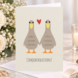 Tarjeta Felicidades Bodas Patos de Amor Felicitaciones Nov