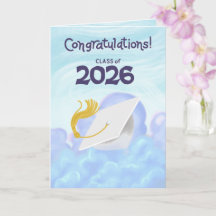Felicidades Clase de 2026 Gorra de Graduación Blan