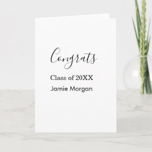 Tarjeta Felicidades clase de graduación 20XX nombre simple