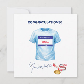 Tarjeta Felicidades corredor de maratón 