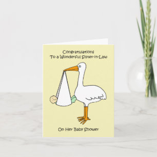 Tarjeta Felicidades Cuñada en su Baby Shower