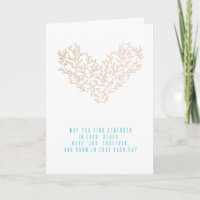 Felicidades de boda del corazón moderno de ramas d