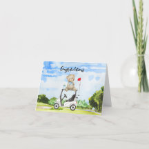 Felicidades de golf para el bebé golfer es niño