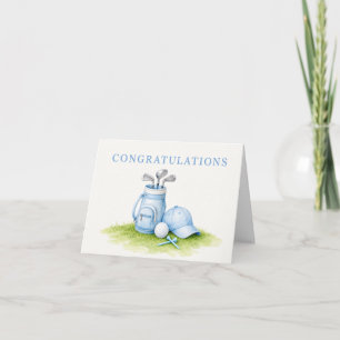 Tarjeta Felicidades de Golf para el Bebé Golfista Es Niño