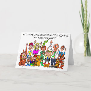 Tarjeta Felicidades de todos nosotros por tu embarazo