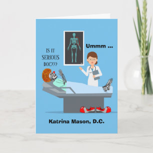 Tarjeta Felicidades divertidas por el Médico de Quiropráct