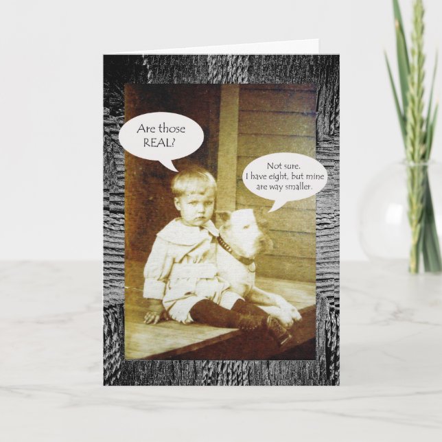 Tarjeta Felicidades divertidas por la mejora de la mama (Anverso)