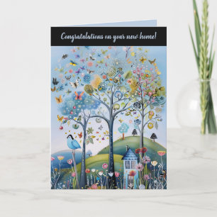 Tarjeta Felicidades editables por su nuevo hogar