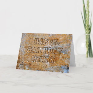 Tarjeta Felicidades en la Edad de Piedra Henry