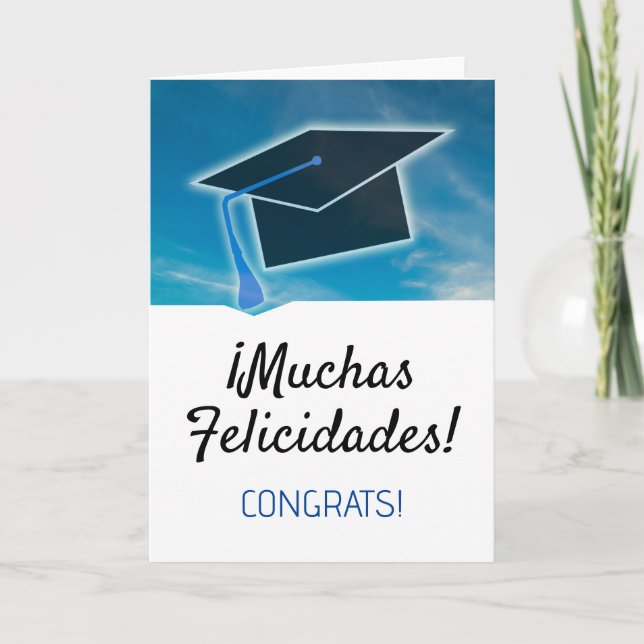 Tarjeta Felicidades españolas muchas Felicidades (Anverso)
