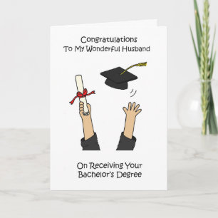 Tarjeta Felicidades Esposo por Licenciatura