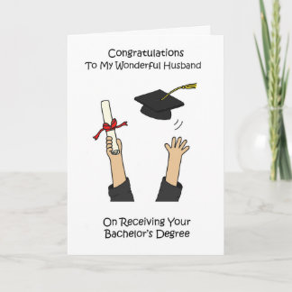 Tarjeta Felicidades Esposo por Licenciatura