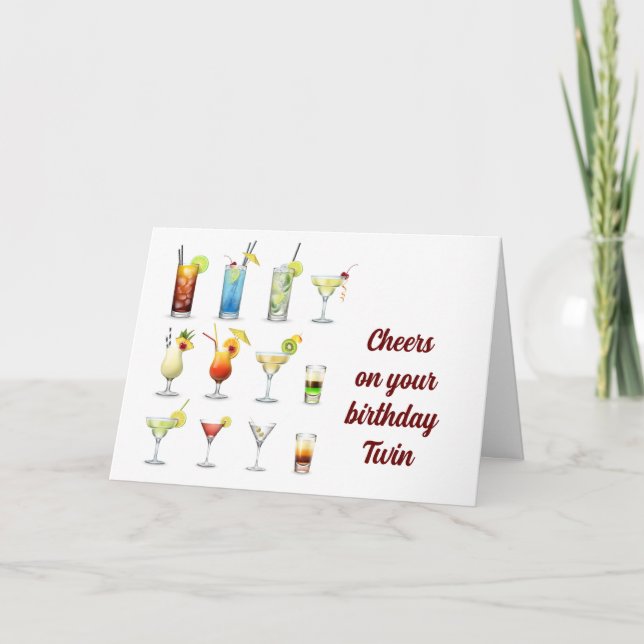 TARJETA FELICIDADES **GEMELA** EN TU CUMPLEAÑOS (Anverso)