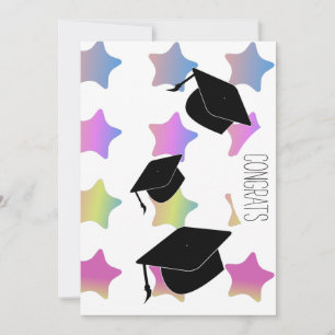 Tarjeta Felicidades Graduación 2026 Gorra y Estrellas