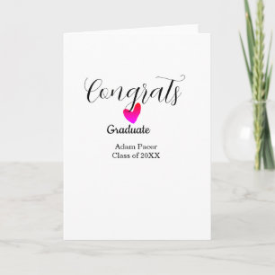 Tarjeta Felicidades graduación nombre promoción de 20XX añ