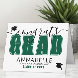 Tarjeta Felicidades Graduación Verde