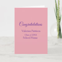 Felicidades graduado añade el nombre de la escuela
