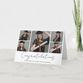 Tarjeta Felicidades Graduado de Colaje de Fotos Moderno