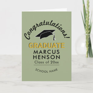 Tarjeta Felicidades Graduado Gorro de Graduación