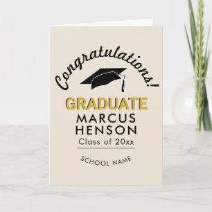 Tarjeta Felicidades Graduado Gorro de Graduación