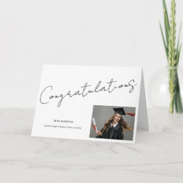 Tarjeta Felicidades Graduado Graduación Mínima