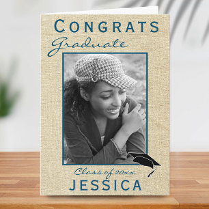 Tarjeta Felicidades Graduado Moderno Rústico Foto de Gradu