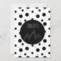 Felicidades Graduado Puntos Monocromos Montaña Abs