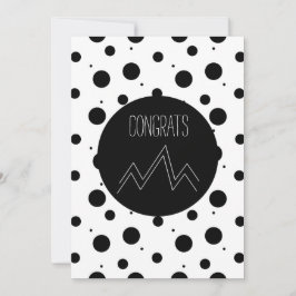 Tarjeta Felicidades Graduado Puntos Monocromos Montaña Abs