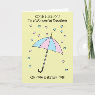 Tarjeta Felicidades hija en la celebración de tu bebé