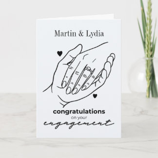 Tarjeta Felicidades Minimalistas por tu Compromiso