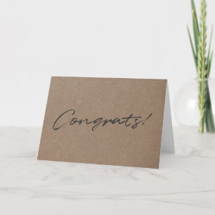 Tarjeta ¡Felicidades!   Modern Script Felicitaciones Manil