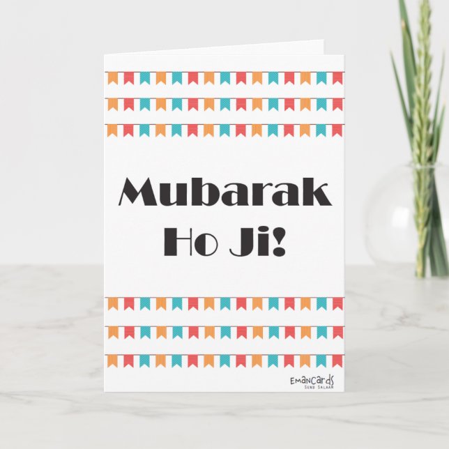 Tarjeta Felicidades - Mubarak Desi (Anverso)