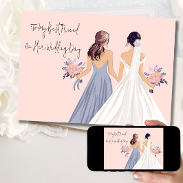 Tarjeta Felicidades Novia con Dama de Honor