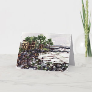 Tarjeta Felicidades Nueva Casa de Playa Oahu Hawaii