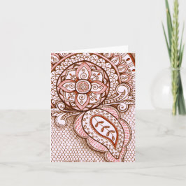 Tarjeta Felicidades Nueva Mamá Es Una Niña Damask Mandala