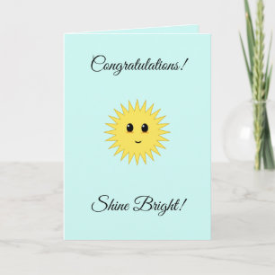 Tarjeta Felicidades personalizables Brilla Sol Brillante