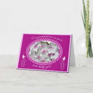 Tarjeta Felicidades Phlox Nueva Niña
