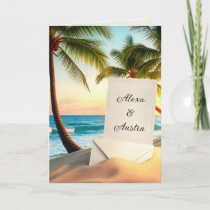 Tarjeta Felicidades Playa Tropical