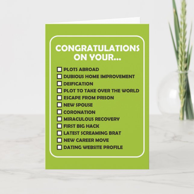 Tarjeta Felicidades por... (Anverso)