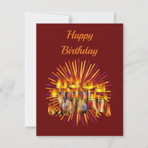 Tarjeta Felicidades por cumpleaños kit de batería