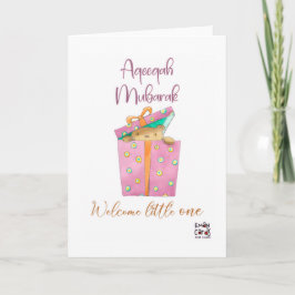 Tarjeta Felicidades por el Aqeeqa - caja de regalo