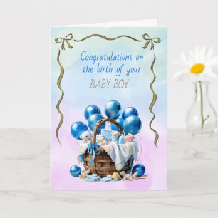 Tarjeta Felicidades por el nacimiento de tu niño