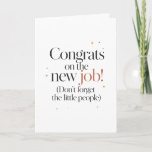 Tarjeta Felicidades por el Nuevo Trabajo No Nos Olvides