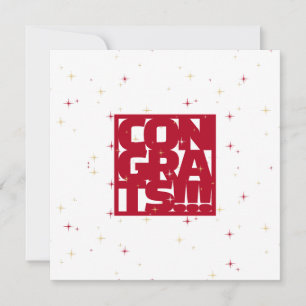 Tarjeta Felicidades por el Nuevo Trabajo (Rojo)