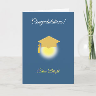 Tarjeta Felicidades por el premio azul de graduación