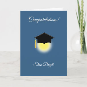 Tarjeta Felicidades por el premio azul de graduación