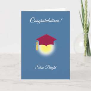 Tarjeta Felicidades por el premio de graduación azul