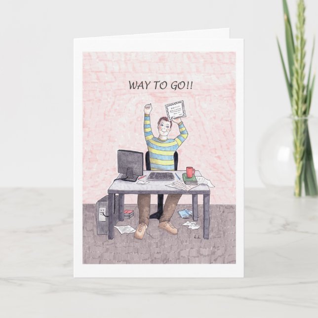 Tarjeta Felicidades por ganar tu título de bachiller (Anverso)